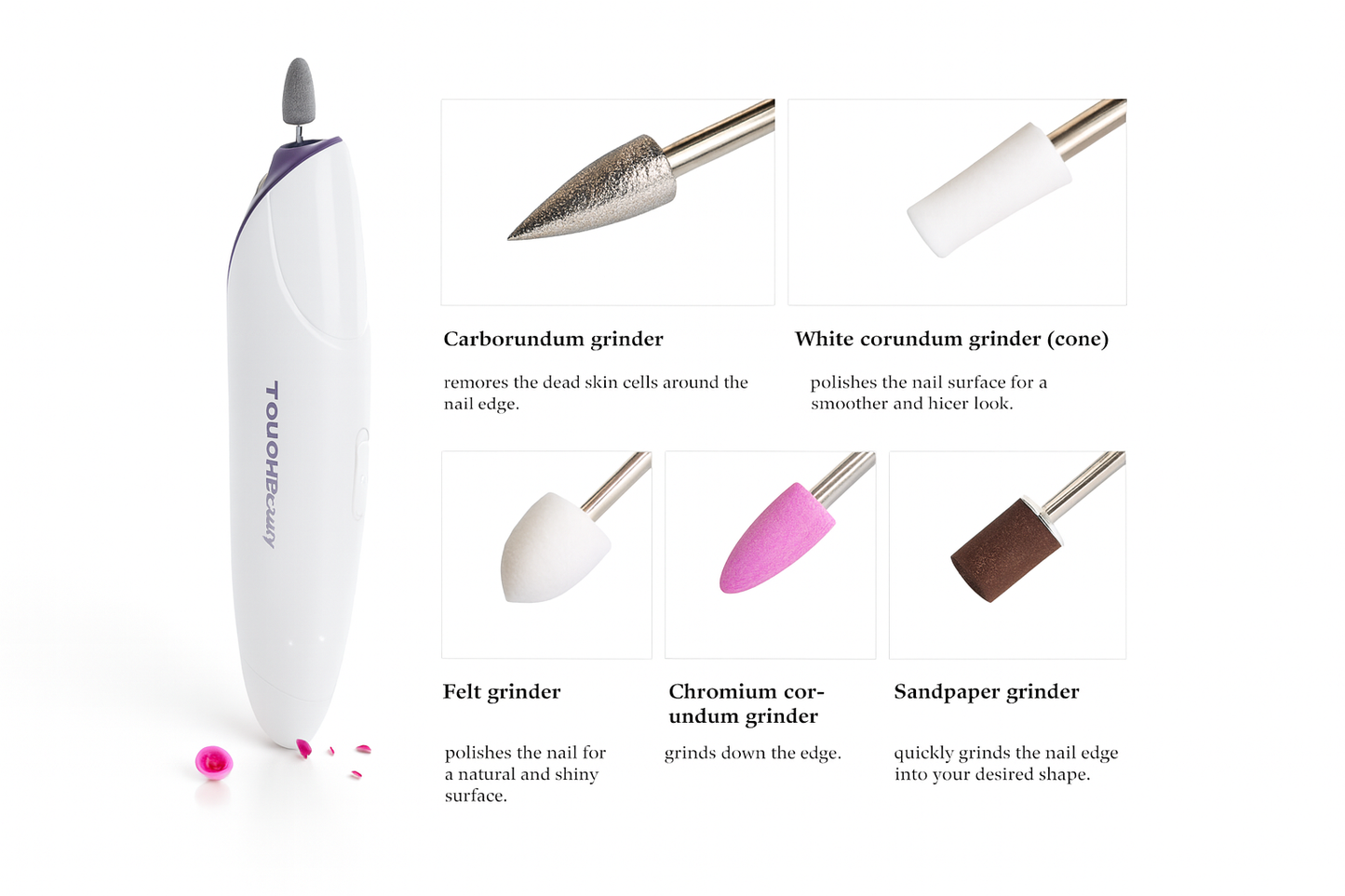 Lima Eléctrica Profesional para Uñas – TOUCHBeauty