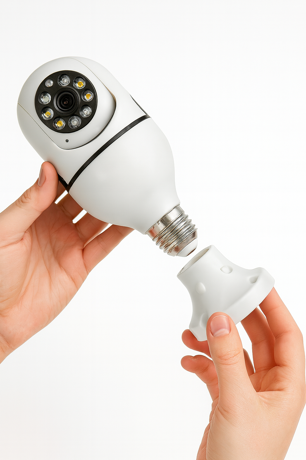 Cámara de Seguridad 360° – Foco Inteligente con Wi-Fi