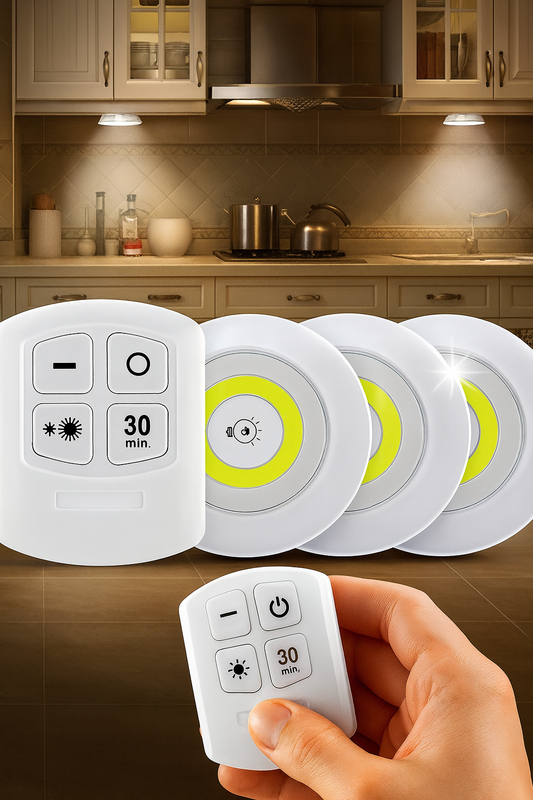 Pack de 3 Luces LED con Control Remoto