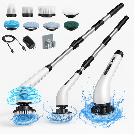 Cepillo Eléctrico de Limpieza Multifuncional – Potencia y Comodidad en tu Hogar