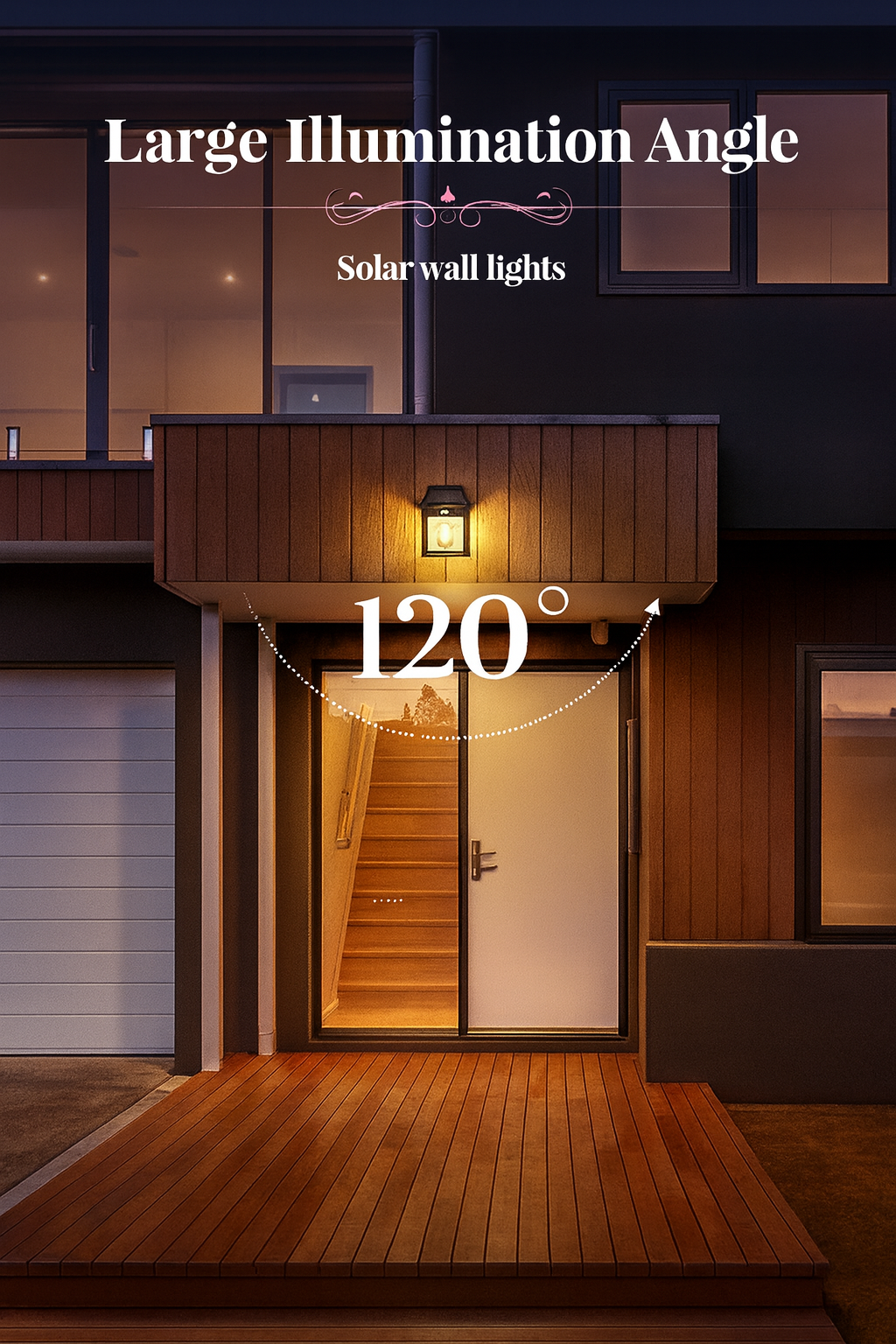 Lámpara Solar de Pared con Sensor de Movimiento – Iluminación Elegante y Segura