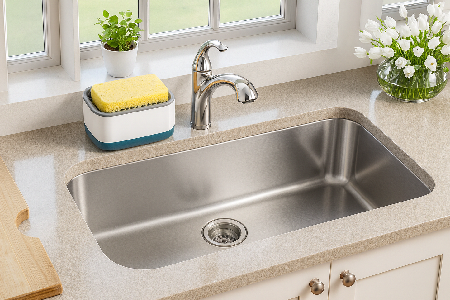 Porta Esponja con Dispensador de Jabón